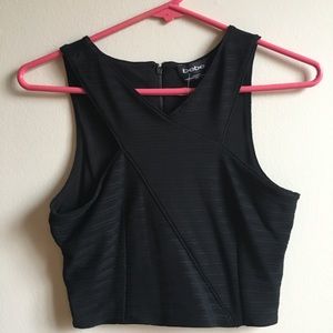 Bebe black crop top